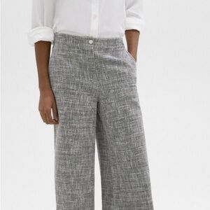 Theory Charcoal Wide-Leg Pants